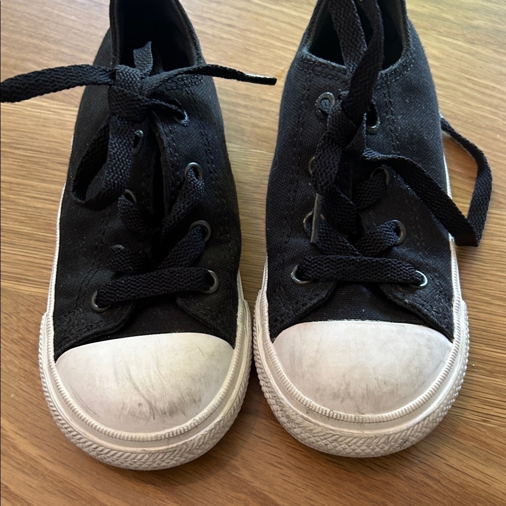 Stylish Kids Black Canvas Sneakers
